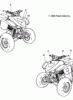 BODY DECALS - A08PB20AB / AD (49ATVDECAL07PHX)