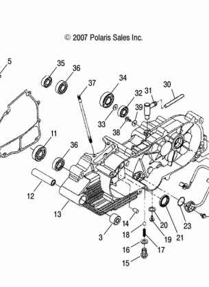 ENGINE CRANKCASE - A08PB20AB / AD (49ATVCRANKCASE08PHX)