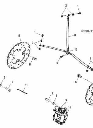 BRAKES FRONT - A08PB20AB / AD (49ATVBRAKEFRT08PHX)