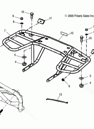 CHASSIS BUMPER and RACK - A08PB20EB (49ATVBUMPER08PHXQD)