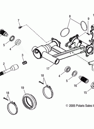 CHASSIS REAR SWING ARM - A08PB20EB (4999202509920250B06)