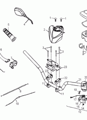 STEERING HANDLEBAR - A08PB20EB (49ATVHANDLEBAR08PHXQD)