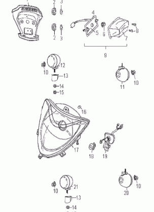 ELECTRICAL HEADLIGHT and TAILLIGHT - A08PB20EB (49ATVHEADLIGHT08PHXQD)