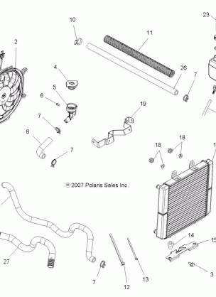 ENGINE COOLING SYSTEM - A08TN50AT / AX / AZ (49ATVCOOL08SPX25)