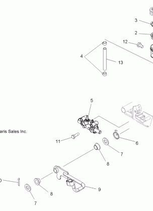 BRAKES PEDAL and REAR MASTER CYLINDER - A08TN50AT / AX / AZ (49ATVBRAKERR08SPX25)