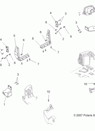 BODY TAILGATE BRACKETS - A08TN50EA (49ATVTAILGATEMTG08SPX25)