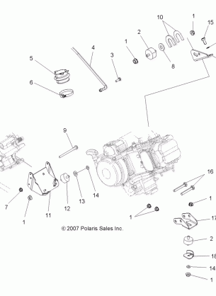 ENGINE MOUNTING - A08TN50EA (49ATVENGINEMTG08SPX25)