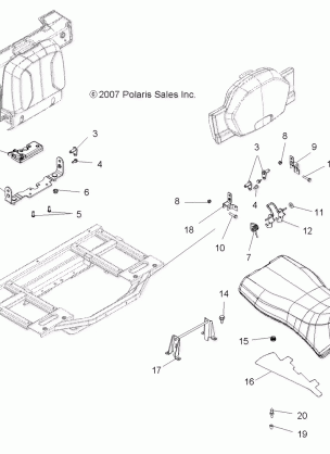 BODY SEAT and OPERATOR - A08TN68AX / AZ (49ATVSEAT08SPX25)