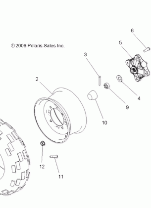 WHEELS FRONT - A08TN68AX / AZ (49ATVWHEELFRTX2QUAD)