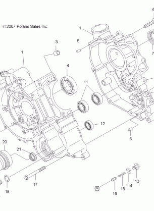 ENGINE CRANKCASE - A08BG50AA (49ATVCRANKCASE08SCRAM)