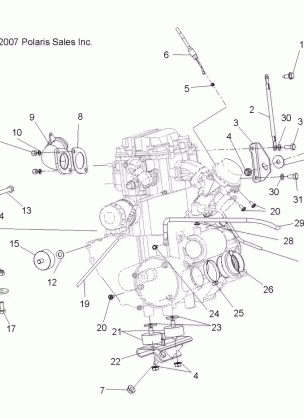 ENGINE MOUNTING - A08BG50AA (49ATVENGINEMTG08SCRAM)