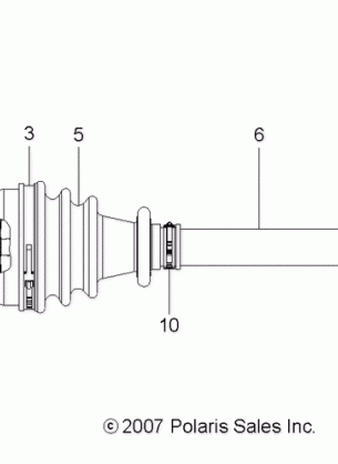 DRIVE TRAIN FRONT DRIVE SHAFT - A08BG50FA (49ATVSHAFTDRIVE08SCRAM)