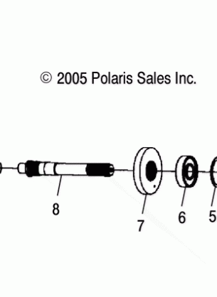 DRIVE TRAIN MAIN GEARCASE OUTPUT SHAFT - A08BG50FA (4999201549920154C11)