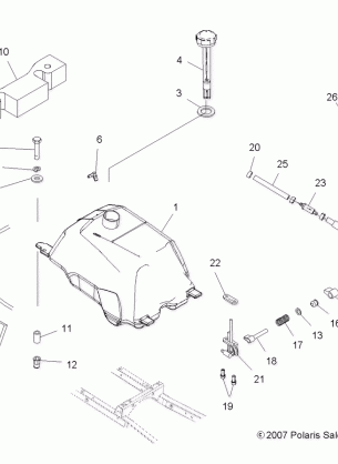 BODY FUEL TANK ASM. - A08BG50FA (49ATVFUEL08SCRAM)