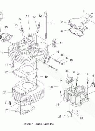 ENGINE CYLINDER and HEAD - A08CA32AA (49ATVCYLINDER08TB)