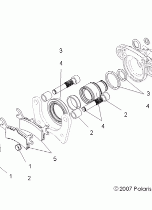 BRAKES REAR CALIPER - A08CA32AA (49ATVCALIPER08SCRAM)