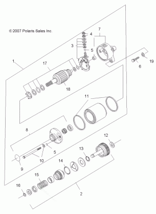 ENGINE STARTING MOTOR - A08CA32AA (49ATVSTARTER08TB)