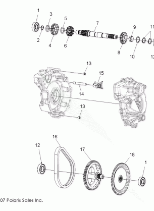 DRIVE TRAIN MAIN GEARCASE INTERNAL - A08CA32AA (49ATVTRANSINTL08SCRAM2X4)