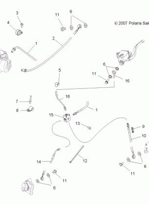 BRAKES BRAKE LINES - A08CL50AA (49ATVBRAKELINE086X6)