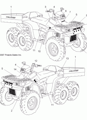 BODY DECALS - A08CL50AA (49ATVDECAL086X6)