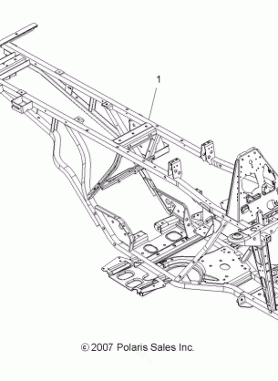 CHASSIS FRAME - A08CL50AA (49ATVFRAME86X6)