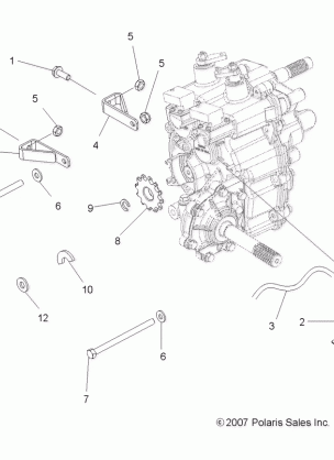 DRIVE TRAIN MAIN GEARCASE MOUNTING - A08CL50AA (49ATVGEARCASEMTG086X6)