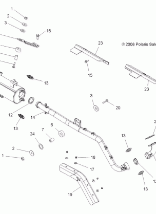 ENGINE EXHAUST - A08DN50AF / AS / AW / AZ (49ATVEXHAUST08SPTRG500)