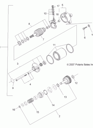 ENGINE STARTING SYSTEM - A08DN50EA (49ATVSTARTER08SP500)