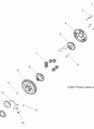 DRIVE TRAIN DIFFERENTIAL - A08DN50EA (49ATVTRANSMISSION08SPX25)