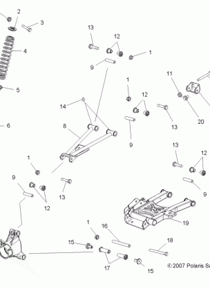 SUSPENSION REAR - A08DN76AF / AG / AH / AL / AJ / AS (49ATVSUSPRR08SPTRG800)