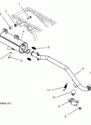 EXHAUST SYSTEM - A07BA50FA (49ATVEXHAUST07SCRMIN)