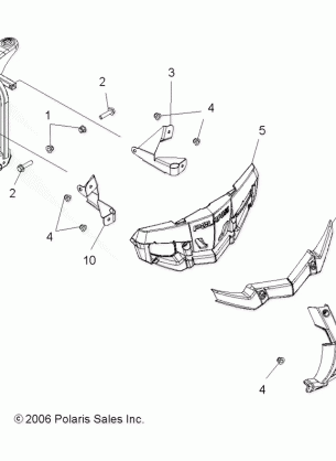 BUMPER FRONT - A07LB27FA / LH27FB (49ATVBUMPER07HAWKI)