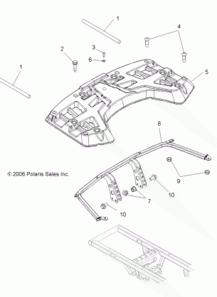 RACK REAR - A07LB27FA / LH27FB (49ATVRACKMTG07HAWK)