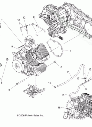 ENGINE MOUNTING - A07LB27FA / LH27FB (49ATVENGINE07HAWK)