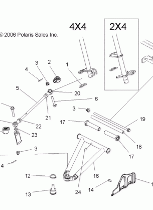 SUSPENSION FRONT - A07LB27FA / LH27FB (49ATVSUSPFRT07HAWKI)