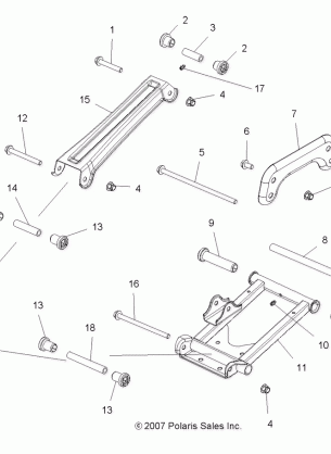 SUSPENSION REAR - A07LB27FA / LH27FB (49ATVSUSPRR07HAWK)