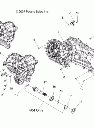 TRANSMISSION CASES - A07LB27FA / LH27FB (49ATVTRANSCVR07HAWK)