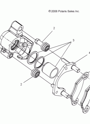 BRAKE CALIPERS FRONT and REAR - A07LB27FA / LH27FB (49ATVCALIPERPRED500)