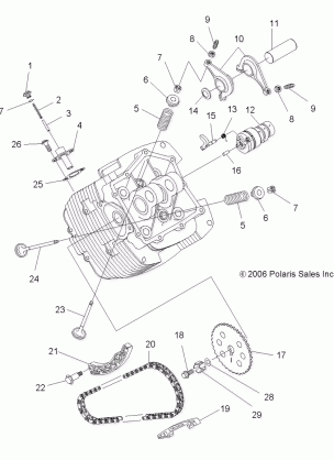 ENGINE INTAKE and EXHAUST - A07LB27FA / LH27FB (49ATVINTAKE07HAWK)