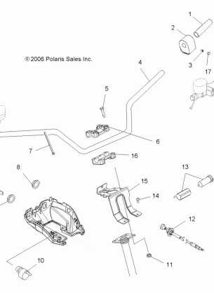 HANDLEBAR and CONTROLS - A07MH46AA / AZ (49ATVHANDLEBARSP450)