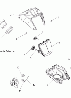 HEADLIGHT POD and SPEEDOMETER - A07MH46AA / AZ (49ATVHEADLIGHTSP450)