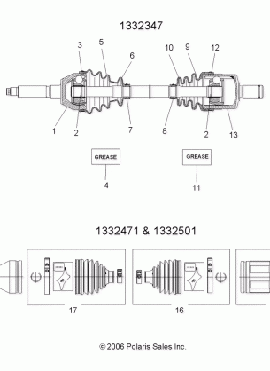 SHAFT DRIVE FRONT - A07MH46AA / AZ (49ATVSHAFTDRIVE1332347)