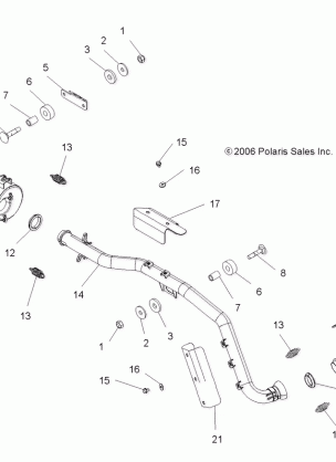 EXHAUST SYSTEM - A07MH46AA / AZ (49ATVEXHAUSTSP450)