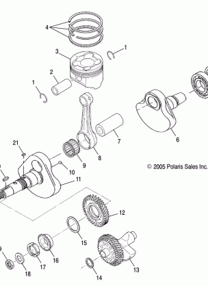 ENGINE CRANKSHAFT and PISTON - A07MH46AA / AZ (4999200059920005D06)