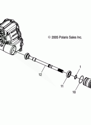 TRANSMISSION OUTPUT SHAFT FRONT - A07MH46AA / AZ (4999200059920005D01)