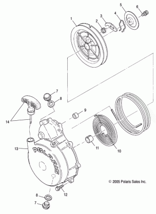 ENGINE RECOIL STARTER - A07MH46AA / AZ (4999200059920005D14)