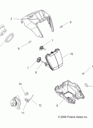 HEADLIGHT POD and SPEEDOMETER - A07MH68AX / AY / AZ (49ATVHEADLIGHT07700)