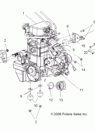 ENGINE MOUNTING - A07MH76AL / AQ / AX / AY / AZ / A2 / MN76AF / AT / AY (49ATVENGINE800EFI)