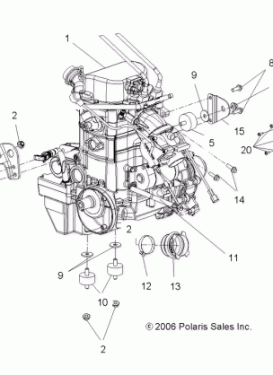 ENGINE MOUNTING - A07MH76FA (49ATVENGINE800EFI)