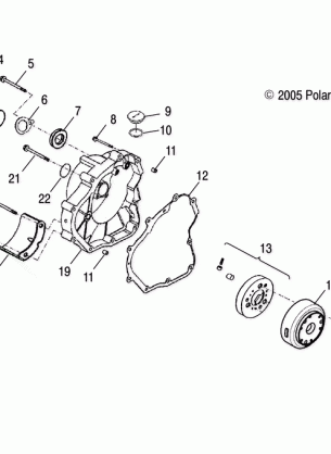 ENGINE CRANKCASE COVER RH - A07SB20AA (4999202449920244A08)